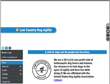 Tablet Screenshot of lowcountrydogagility.com